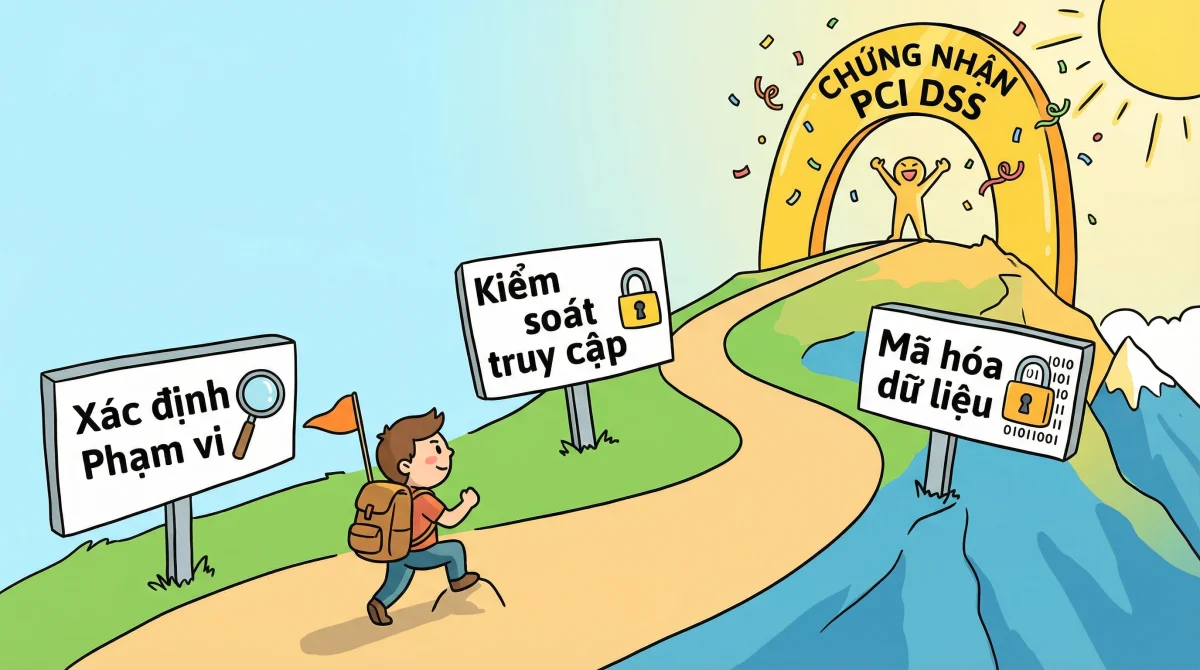 Tuân thủ PCI DSS là một hành trình đòi hỏi sự kiên trì, từng bước tiến lên chinh phục các mục tiêu quan trọng. Hãy bắt đầu hành trình của bạn ngay hôm nay!