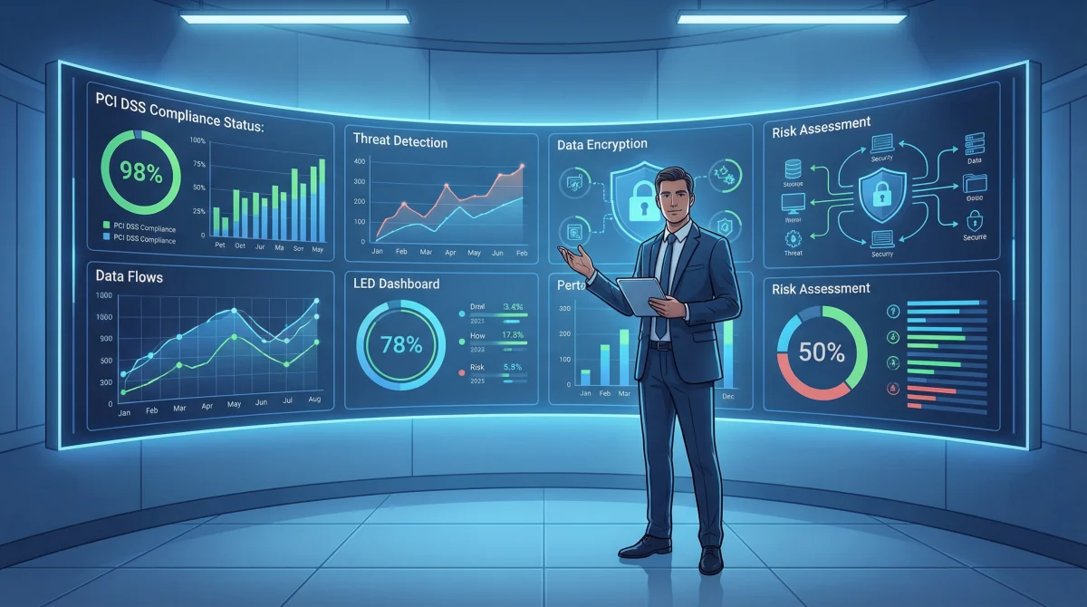 Nắm vững quy trình bảo mật dữ liệu thẻ với bảng điều khiển tuân thủ PCI DSS. An tâm giao dịch, chuyên nghiệp bảo vệ thông tin.
