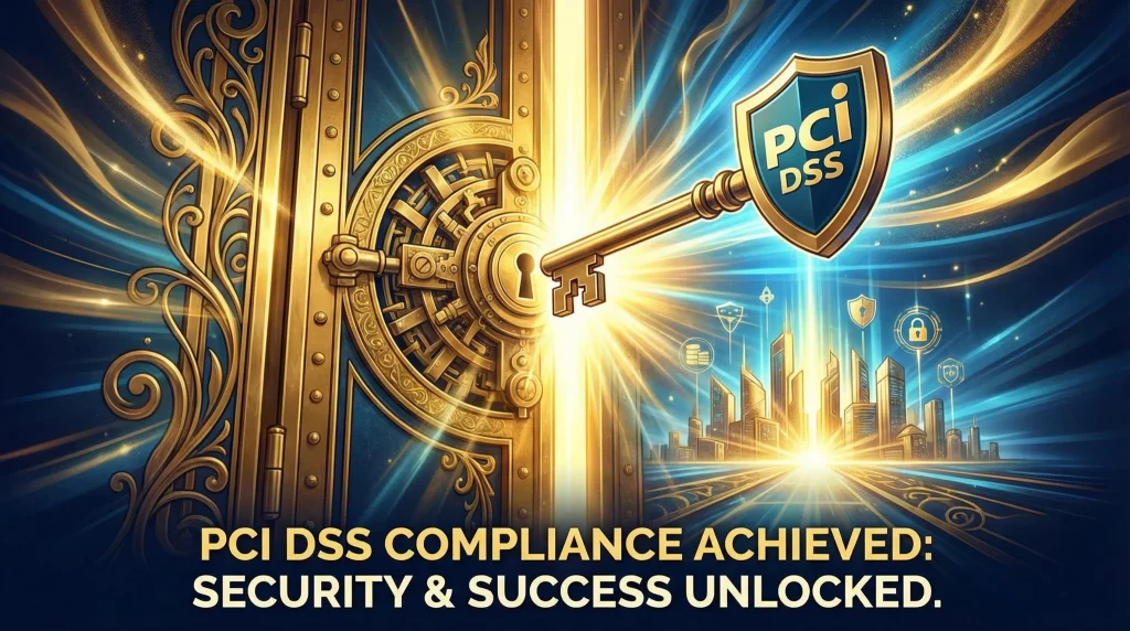 Chìa khóa PCI DSS đã mở ra cánh cửa thành công, dẫn lối đến ánh sáng rực rỡ của mục tiêu đã đạt được.