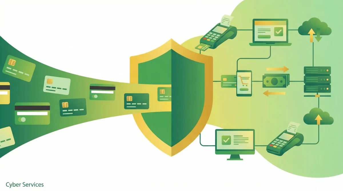 Dữ liệu thẻ thanh toán của bạn được bảo vệ vững chắc, đảm bảo mọi giao dịch điện tử diễn ra an toàn và hiệu quả.Cyber Services