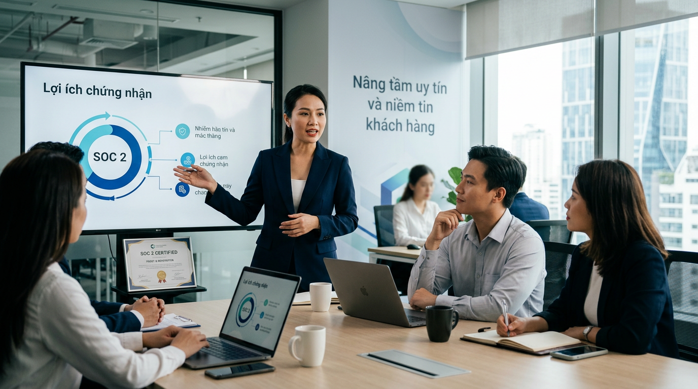 Lợi ích chứng nhận SOC 2: Nâng tầm uy tín và niềm tin khách hàng