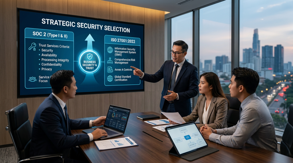 SOC 2 và ISO 27001: Lựa chọn chiến lược bảo mật cho doanh nghiệp