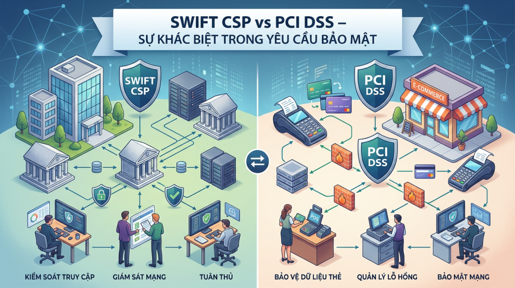 SWIFT CSP vs PCI DSS – Sự khác biệt trong yêu cầu bảo mật